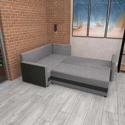 Диван угловой Tempo Kondela Dina L Roh Sawana 14/21 (Black/Grey) Thumb