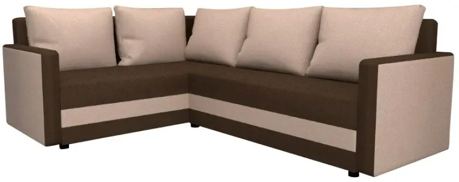 Canapea de colt Tempo Kondela Dina L Roh Sawana 15/16 (Beige/Brown) - 2