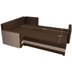 Canapea de colt Tempo Kondela Dina L Roh Sawana 15/16 (Beige/Brown) Thumb