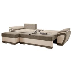 Canapea de colt Tempo Kondela Enif Roh Left (Beige/Light Brown) Thumb