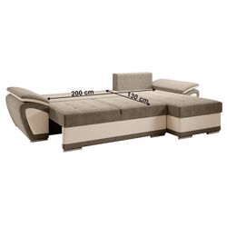 Диван угловой Tempo Kondela Enif Roh Right (Beige/Light Brown) Thumb