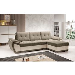 Canapea de colt Tempo Kondela Enif Roh Right (Beige/Light Brown)