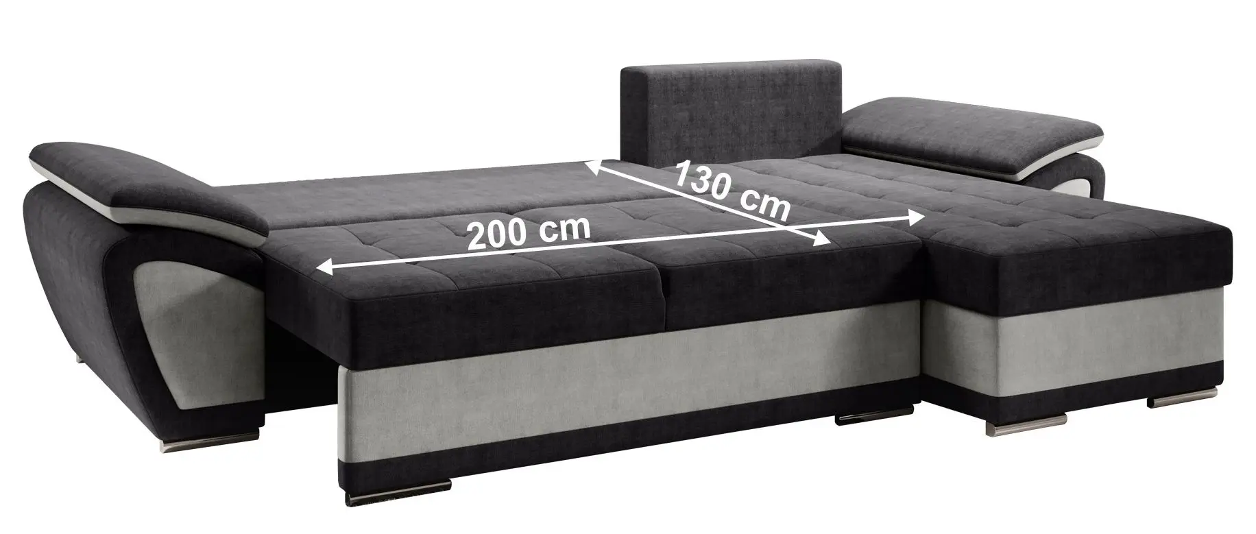 Canapea de colt Tempo Kondela Enif Roh Right (Light Gray/Dark Gray) - 3