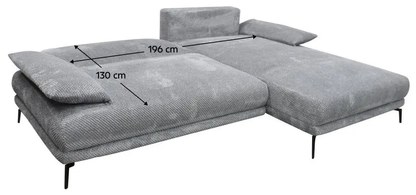 Canapea de colt Tempo Kondela Erin Right (Grey) - 3