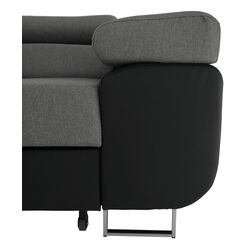 Диван угловой Tempo Kondela Gelan New Left (Black/Gray) Thumb