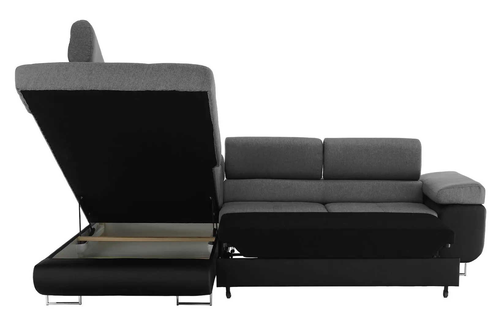 Диван угловой Tempo Kondela Gelan New Left (Black/Gray) - 6