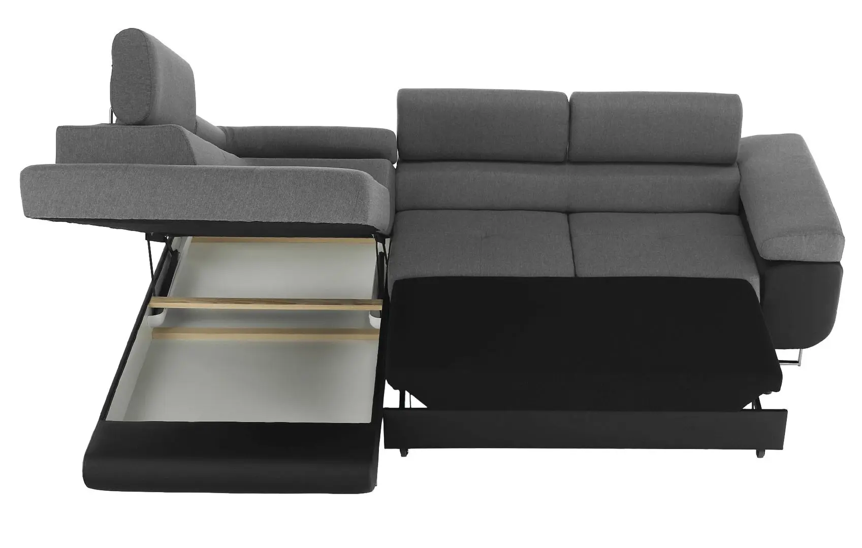 Диван угловой Tempo Kondela Gelan New Left (Black/Gray) - 7