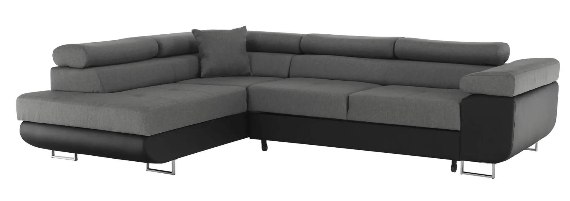 Диван угловой Tempo Kondela Gelan New Left (Black/Gray)