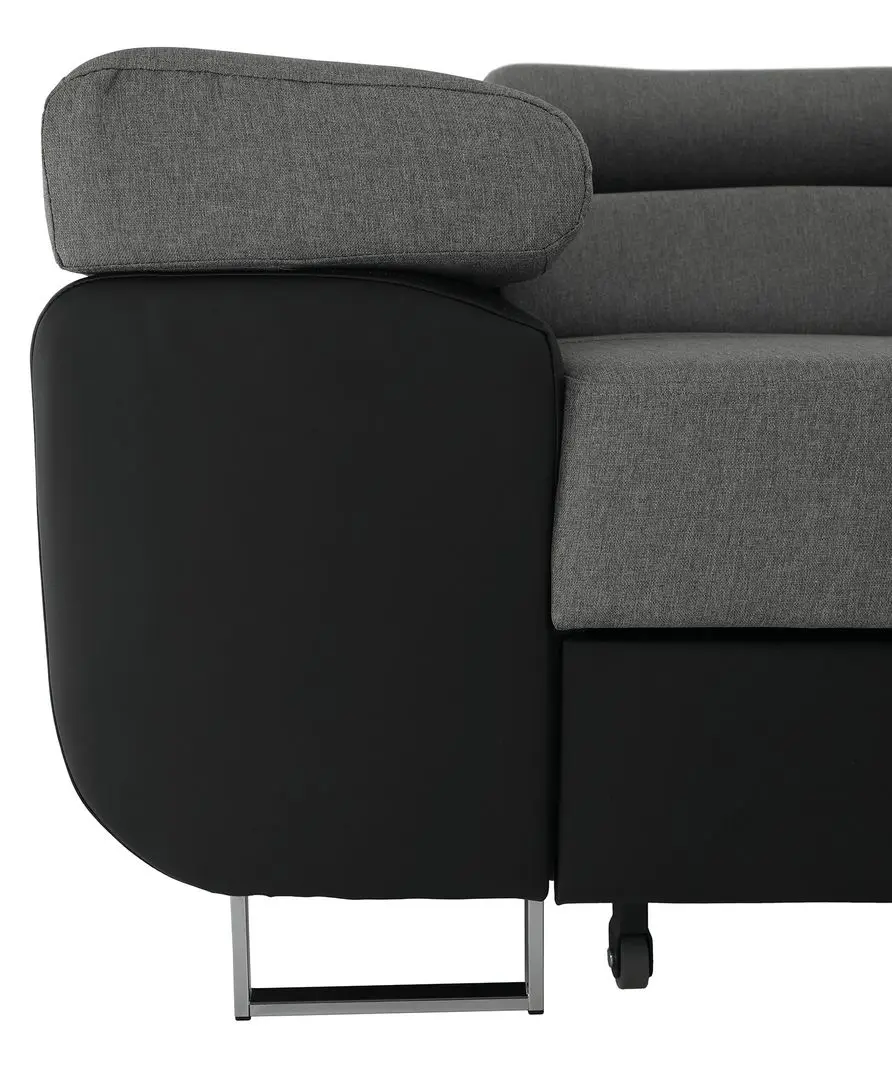 Диван угловой Tempo Kondela Gelan New Right (Black/Gray) - 3