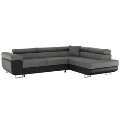 Диван угловой Tempo Kondela Gelan New Right (Black/Gray)