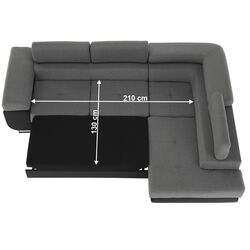 Диван угловой Tempo Kondela Gelan New Right (Black/Gray) Thumb