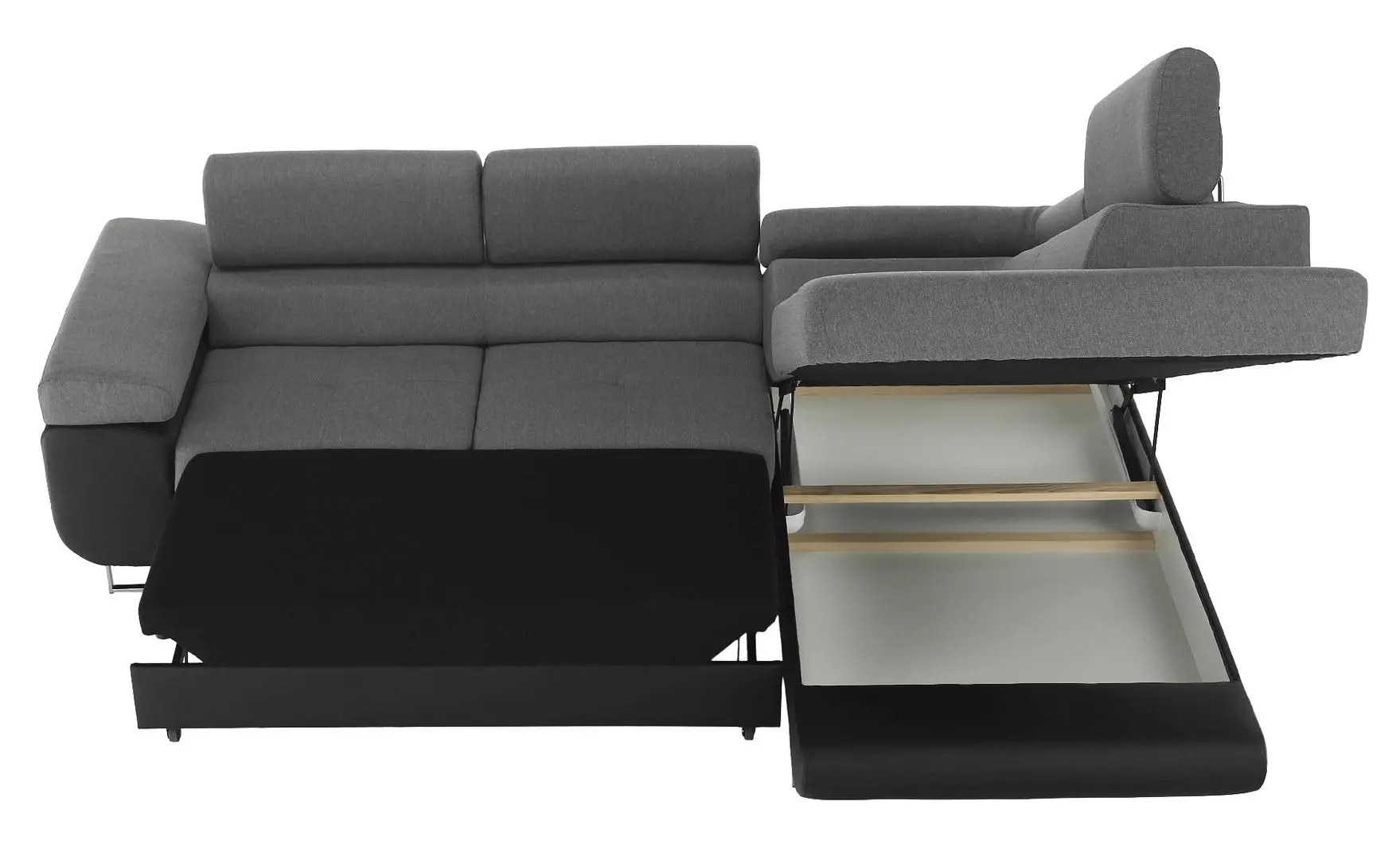Диван угловой Tempo Kondela Gelan New Right (Black/Gray) - 9