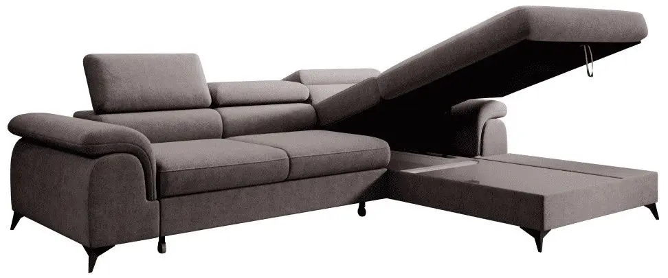 Canapea de colt Tempo Kondela Horty Right (Brown)