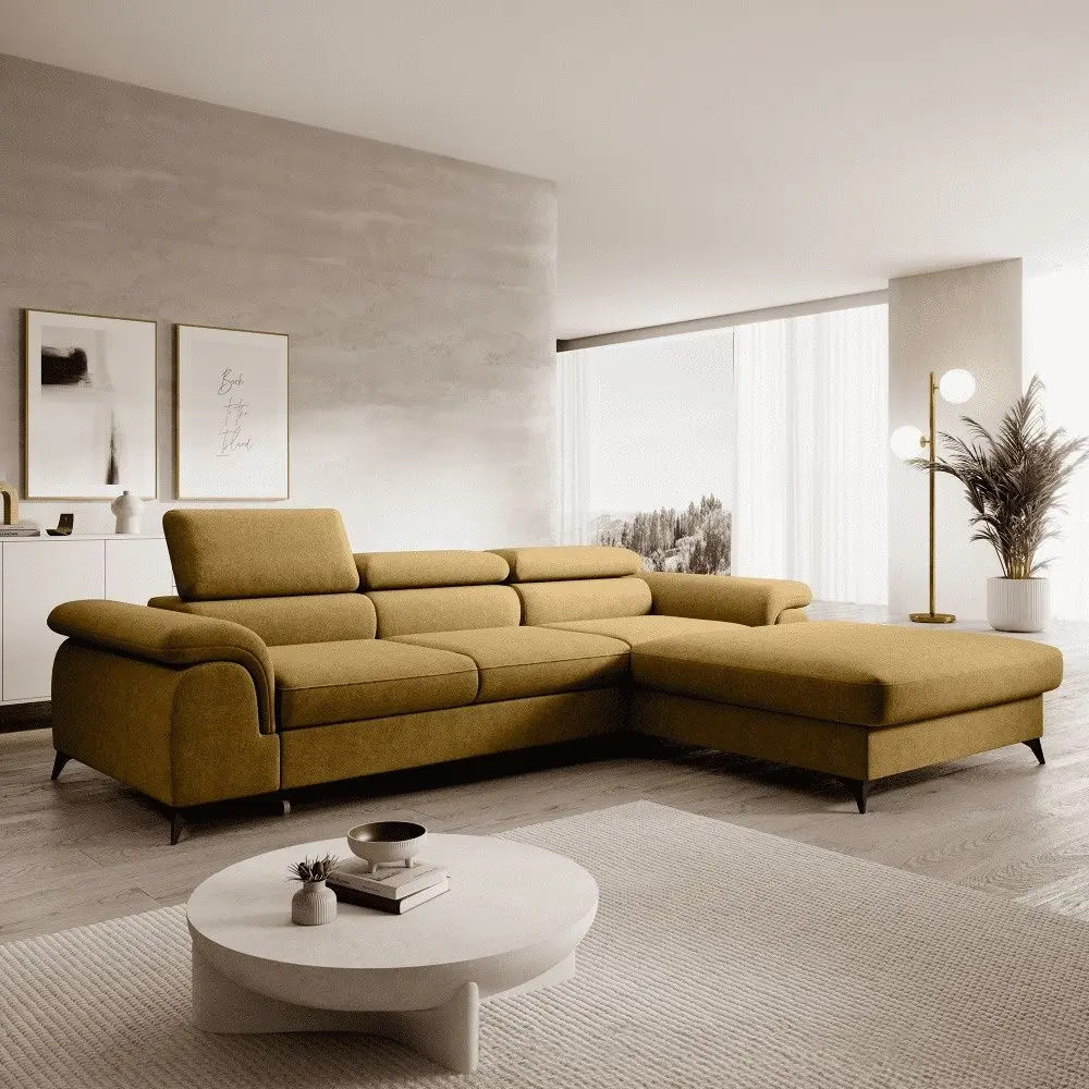 Canapea de colt Tempo Kondela Horty Right (Mustard)