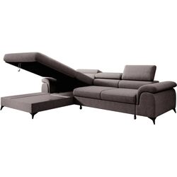 Диван угловой Tempo Kondela Horty Roh Left Whisper 04 (Brown) Thumb