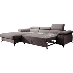 Диван угловой Tempo Kondela Horty Roh Left Whisper 04 (Brown) Thumb