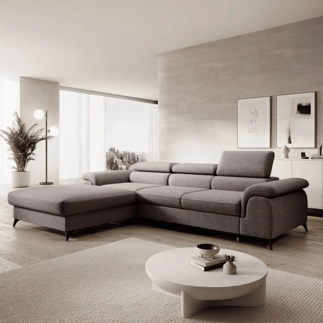 Диван угловой Tempo Kondela Horty Roh Left Whisper 04 (Brown)