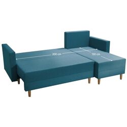 Canapea de colt Tempo Kondela Izmin Right (Turquoise) Thumb