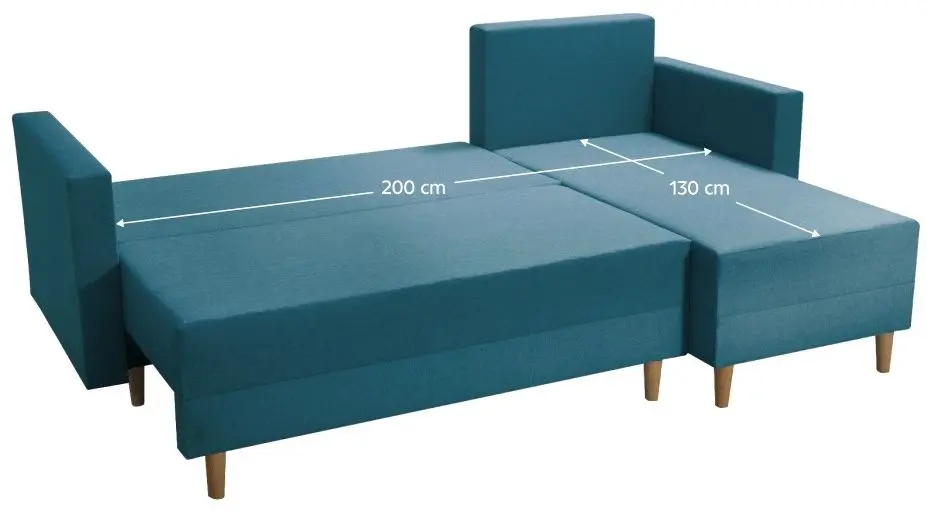 Canapea de colt Tempo Kondela Izmin Right (Turquoise) - 3