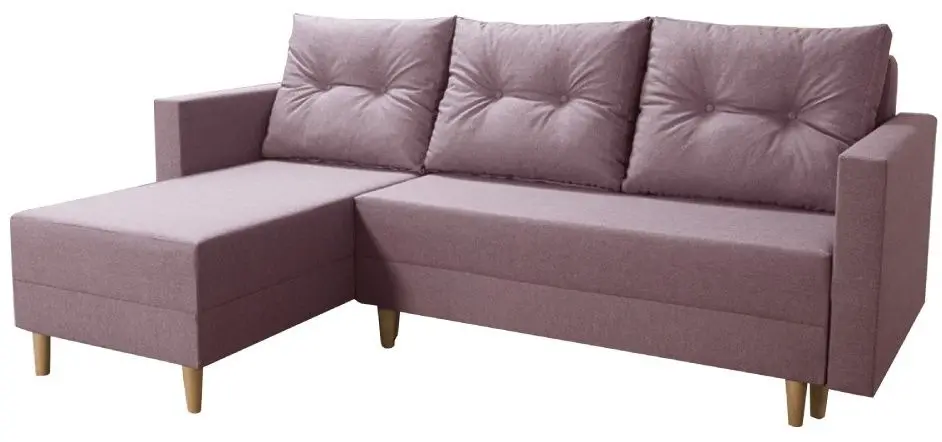 Canapea de colt Tempo Kondela Izmin Roh Left (Antique Pink) - 5