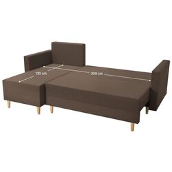 Canapea de colt Tempo Kondela Izmin Roh Left (Brown) Thumb