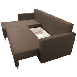 Canapea de colt Tempo Kondela Izmin Roh Left (Brown) Thumb