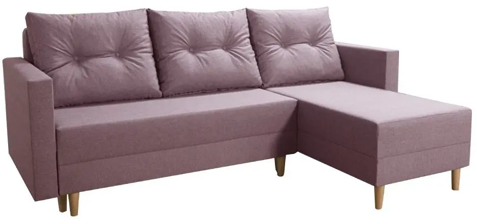 Canapea de colt Tempo Kondela Izmin Roh Right (Antique Pink) - 5