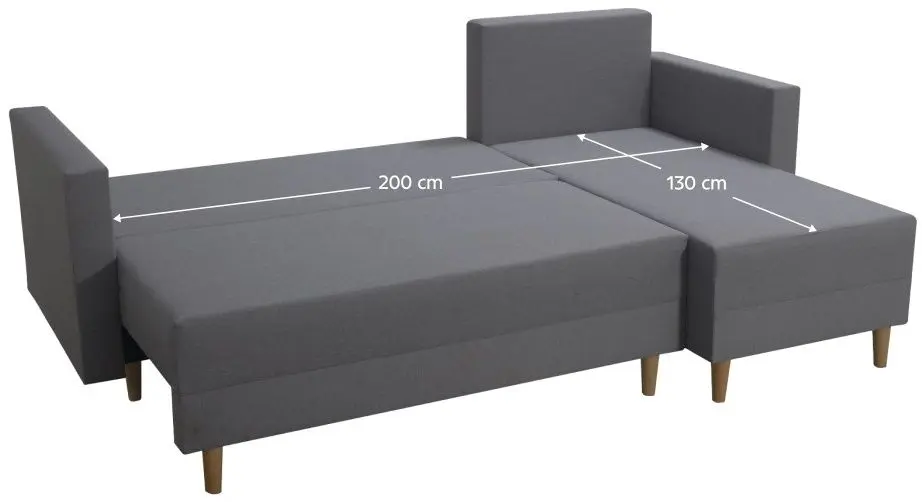 Canapea de colt Tempo Kondela Izmin Roh Right (Grey) - 3