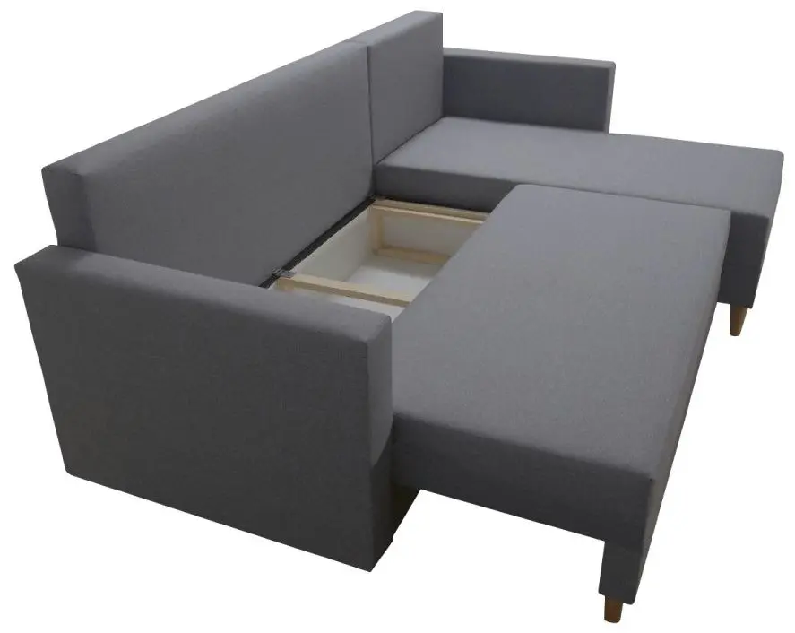 Canapea de colt Tempo Kondela Izmin Roh Right (Grey) - 4