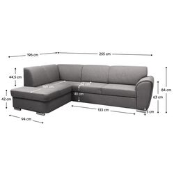 Canapea de colt Tempo Kondela Kenai Left (Grey) Thumb