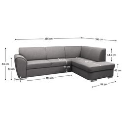 Canapea de colt Tempo Kondela Kenai Right (Grey) Thumb