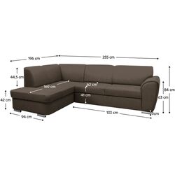 Canapea de colt Tempo Kondela Kenai Roh Left Melva 20 (Brown) Thumb