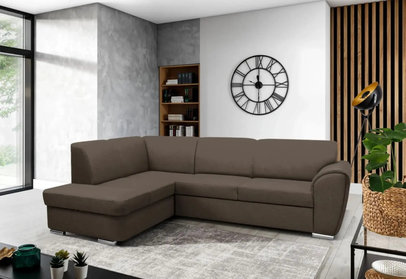 Canapea de colt Tempo Kondela Kenai Roh Left Melva 20 (Brown)