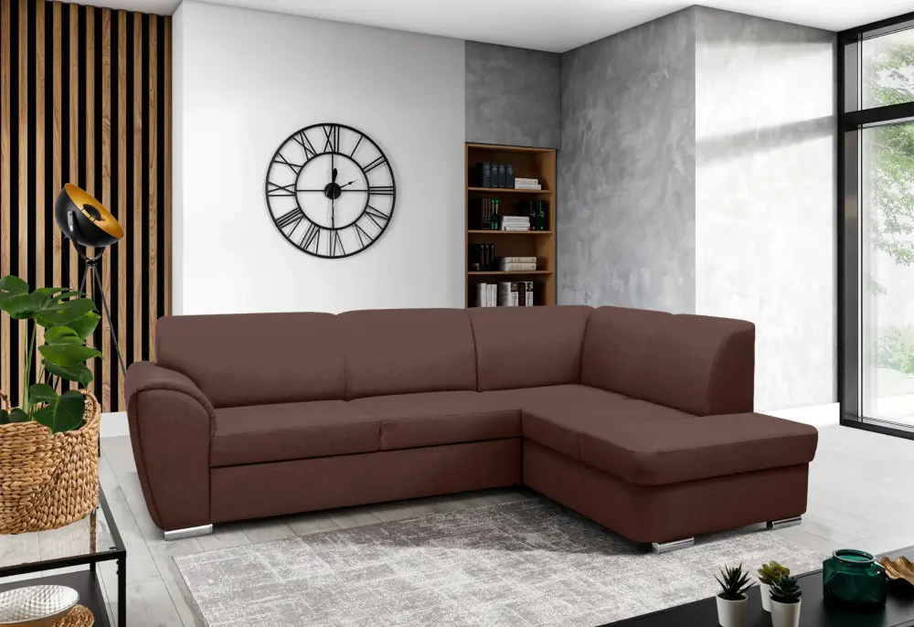 Canapea de colt Tempo Kondela Kenai Roh Right Malmo 26 (Brown)