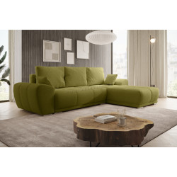 Canapea de colt Tempo Kondela Kerim Roh Right Curio 35 (Olive)