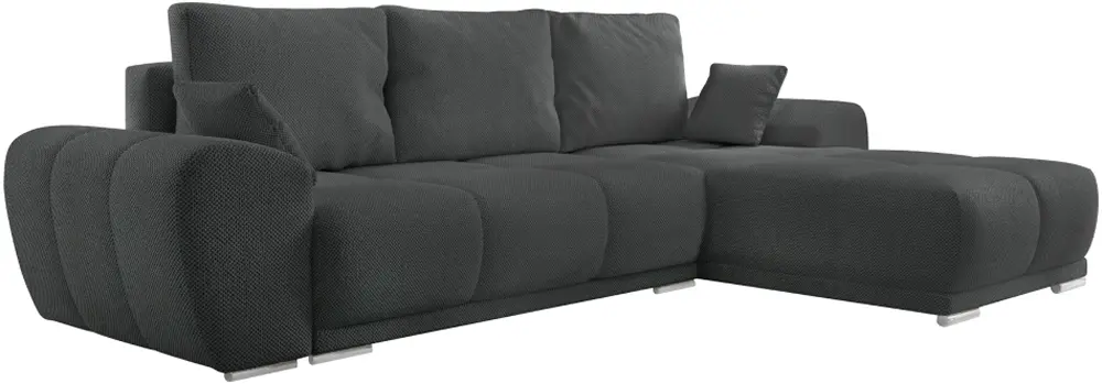 Canapea de colt Tempo Kondela Kerim Roh Right Curio 97 (Dark Gray)