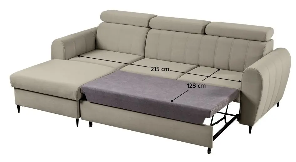 Canapea de colt Tempo Kondela Korio Left (Beige)