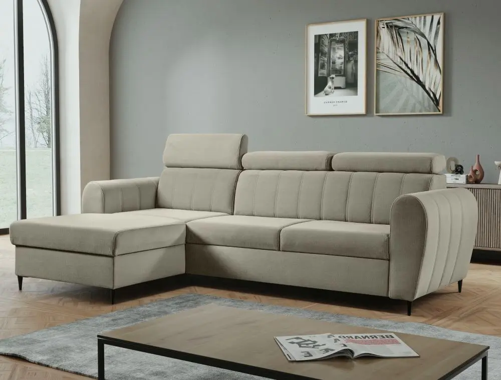 Canapea de colt Tempo Kondela Korio Left (Beige)