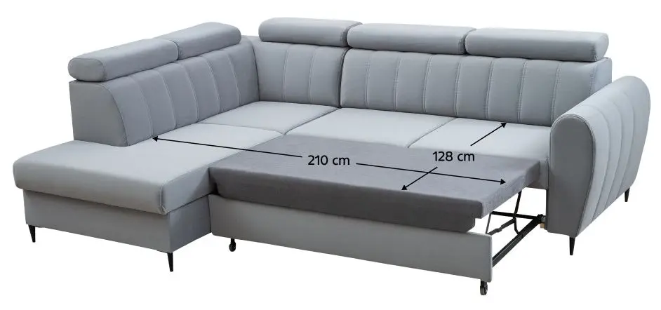Canapea de colt Tempo Kondela Korio Left (Light Gray)
