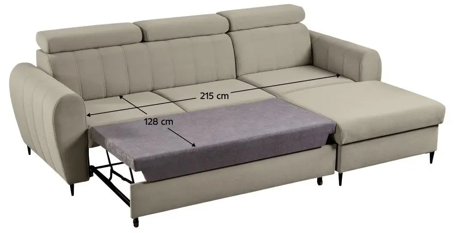 Canapea de colt Tempo Kondela Korio Right (Beige)