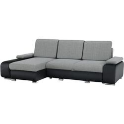 Диван угловой Tempo Kondela Late Left (Black/Gray)