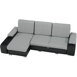 Диван угловой Tempo Kondela Late Left (Black/Gray) Thumb