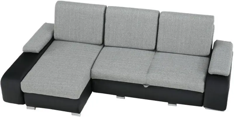 Диван угловой Tempo Kondela Late Left (Black/Gray) - 4
