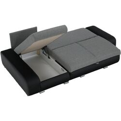 Диван угловой Tempo Kondela Late Left (Black/Gray) Thumb