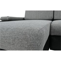 Диван угловой Tempo Kondela Late Left (Black/Gray) Thumb