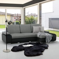Диван угловой Tempo Kondela Late Right (Black/Gray) Thumb