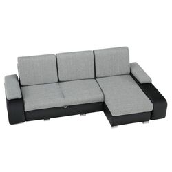 Диван угловой Tempo Kondela Late Right (Black/Gray) Thumb