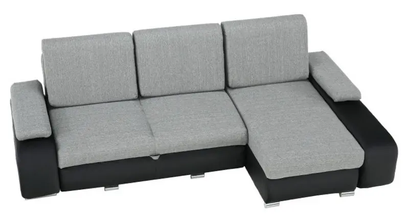 Диван угловой Tempo Kondela Late Right (Black/Gray) - 4