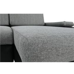 Диван угловой Tempo Kondela Late Right (Black/Gray) Thumb