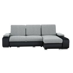 Диван угловой Tempo Kondela Late Right (Black/Gray) Thumb